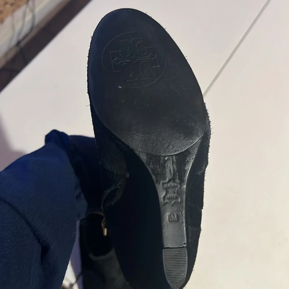 Tory Burch, Milan suede black ankle boots women’s size 6